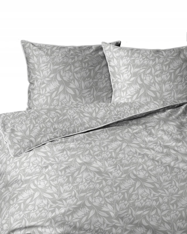 Pościel bawełniana 160x200 Perkal + 2x 70x80 Kwiaty Komplet Premium