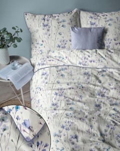 Pościel bawełniana 160x200 Perkal + 2x 70x80 Kwiaty Komplet Premium