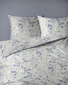 Pościel bawełniana 160x200 Perkal + 2x 70x80 Kwiaty Komplet Premium