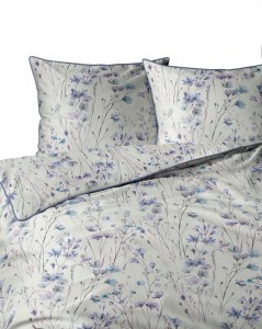 Pościel bawełniana 160x200 Perkal + 2x 70x80 Kwiaty Komplet Premium