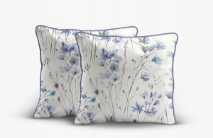 Pościel bawełniana 160x200 Perkal + 2x 70x80 Kwiaty Komplet Premium