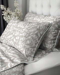 Pościel bawełniana 160x200 Perkal + 2x 70x80 Kwiaty Komplet Premium