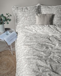 Pościel bawełniana 160x200 Perkal + 2x 70x80 Kwiaty Komplet Premium