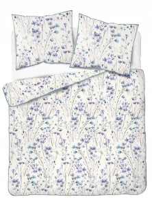 Pościel bawełniana 220x200 Perkal + 2x 70x80 Kwiaty Komplet Premium