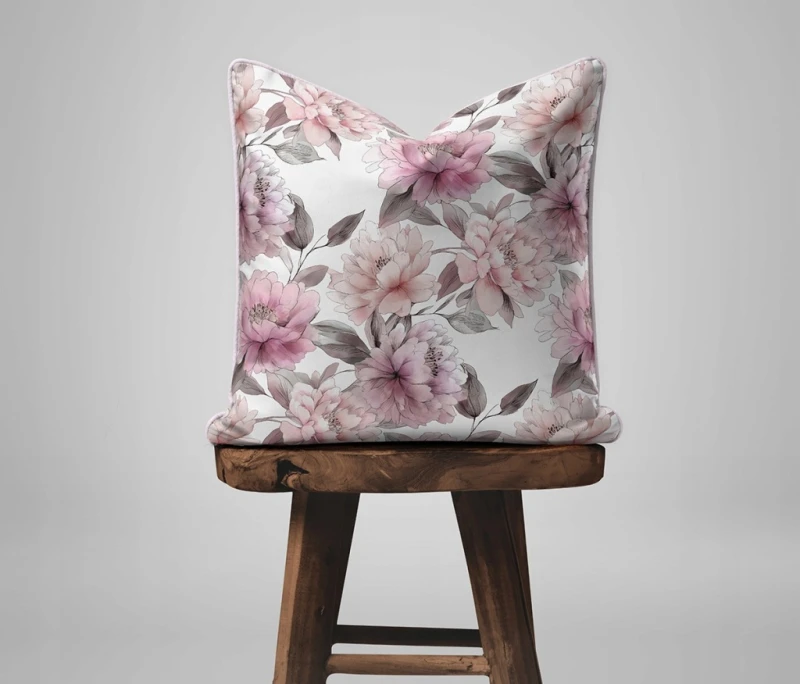 Pościel bawełniana 220x200 Perkal + 2x 70x80 Kwiaty Komplet Premium