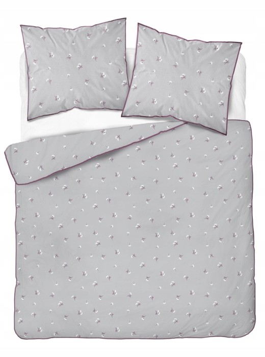 Pościel bawełniana 220x200 Perkal + 2x 70x80 Kwiaty Komplet Premium
