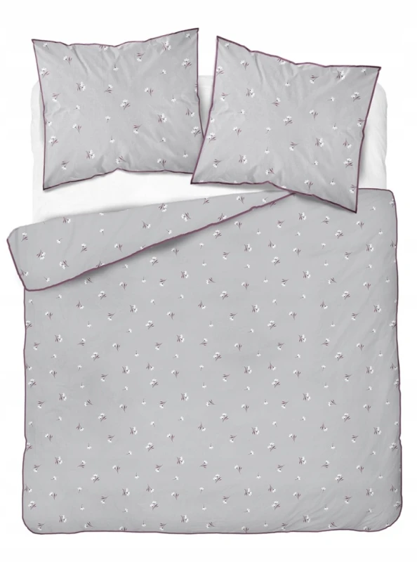 Pościel bawełniana 220x200 Perkal + 2x 70x80 Kwiaty Komplet Premium
