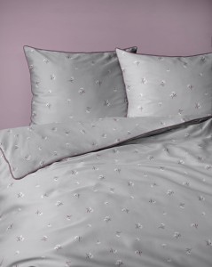 Pościel bawełniana 220x200 Perkal + 2x 70x80 Kwiaty Komplet Premium
