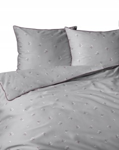 Pościel bawełniana 220x200 Perkal + 2x 70x80 Kwiaty Komplet Premium