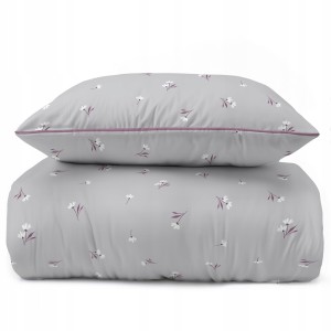 Pościel bawełniana 220x200 Perkal + 2x 70x80 Kwiaty Komplet Premium
