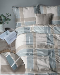Pościel bawełniana 220x200 Perkal + 2x 70x80 Kwiaty Komplet Premium
