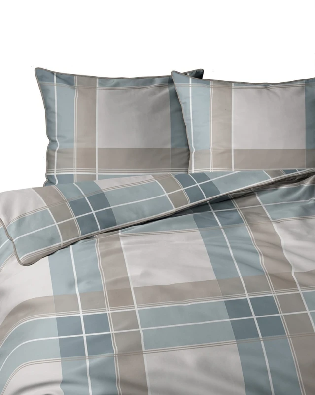 Pościel bawełniana 220x200 Perkal + 2x 70x80 Kwiaty Komplet Premium