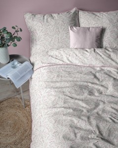 Pościel bawełniana 160x200 Perkal + 2x 70x80 Kwiaty Komplet Premium