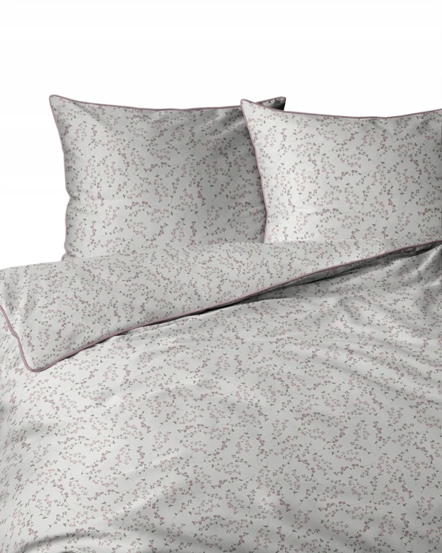 Pościel bawełniana 160x200 Perkal + 2x 70x80 Kwiaty Komplet Premium