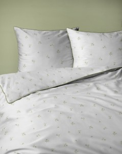 Pościel bawełniana 160x200 Perkal + 2x 70x80 Kwiaty Komplet Premium
