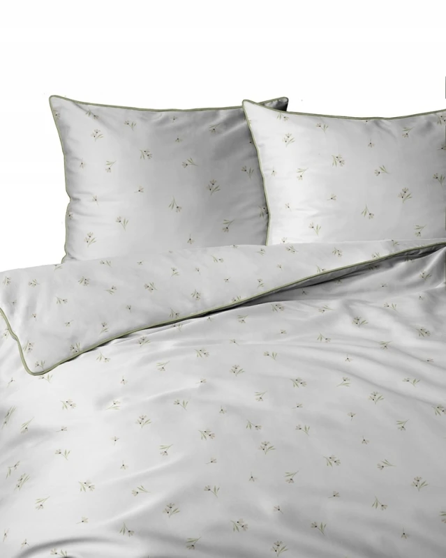 Pościel bawełniana 160x200 Perkal + 2x 70x80 Kwiaty Komplet Premium
