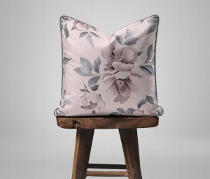 Pościel bawełniana 220x200 Perkal + 2x 70x80 Kwiaty Komplet Premium