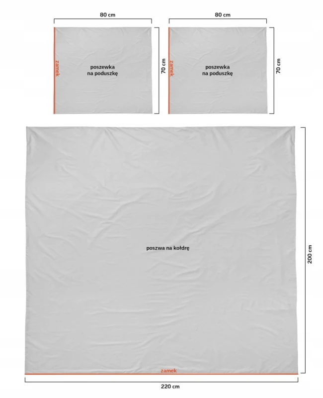 Pościel bawełniana 220x200 Perkal + 2x 70x80 Kwiaty Komplet Premium