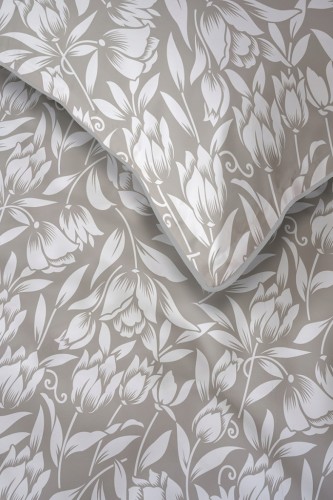 Pościel bawełniana 220x200 Perkal + 2x 70x80 Kwiaty Komplet Premium