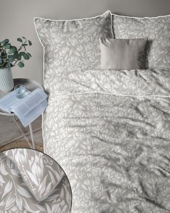 Pościel bawełniana 220x200 Perkal + 2x 70x80 Kwiaty Komplet Premium