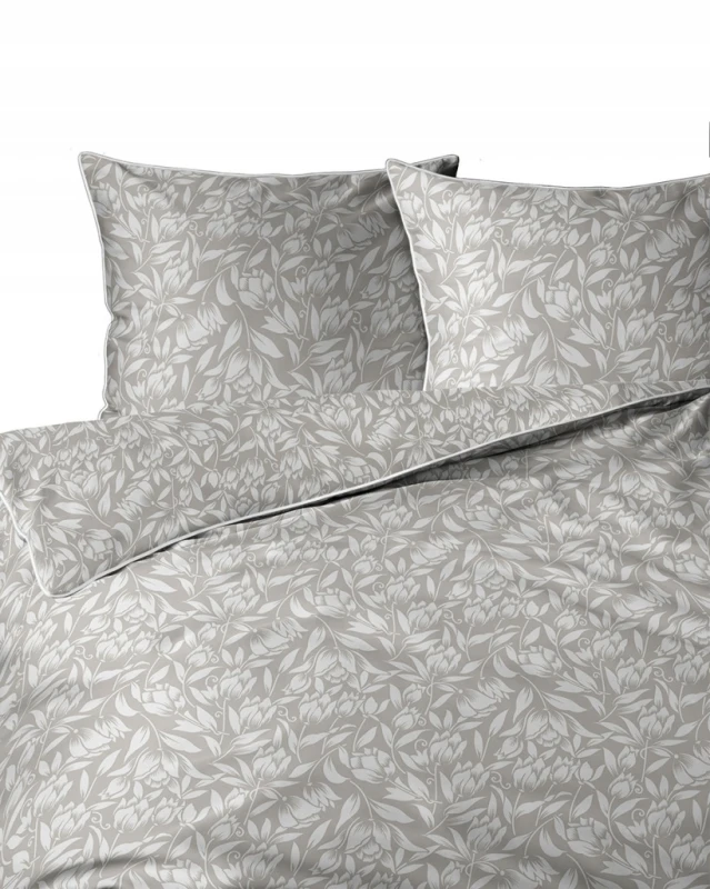 Pościel bawełniana 220x200 Perkal + 2x 70x80 Kwiaty Komplet Premium