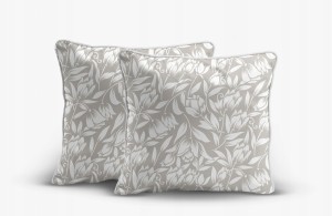 Pościel bawełniana 220x200 Perkal + 2x 70x80 Kwiaty Komplet Premium
