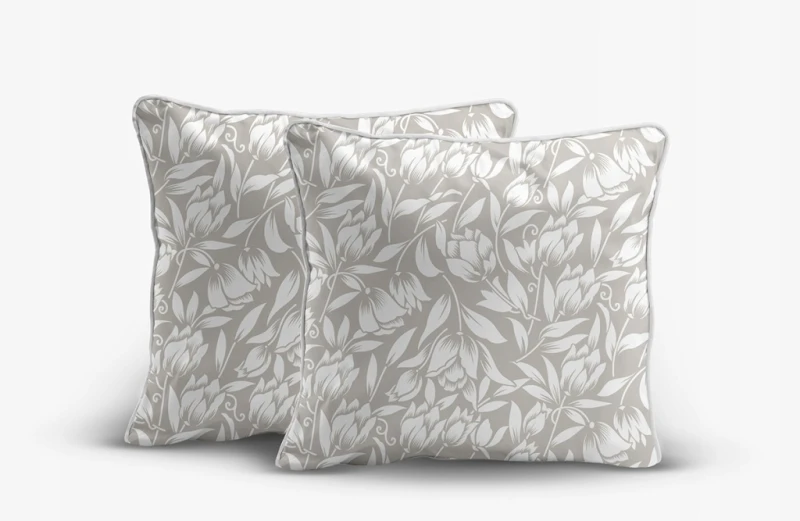 Pościel bawełniana 220x200 Perkal + 2x 70x80 Kwiaty Komplet Premium