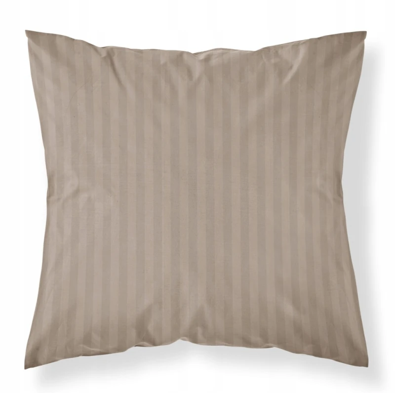 Poszewka bawełniana 50x60 cm adamaszek gładka taupe