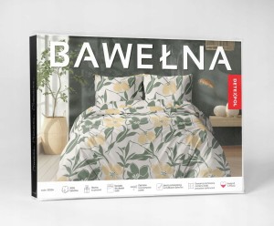 Komplet Pościeli Bawełnianej 220x200 Kwiaty 100% Bawełna + 2 Poszewki