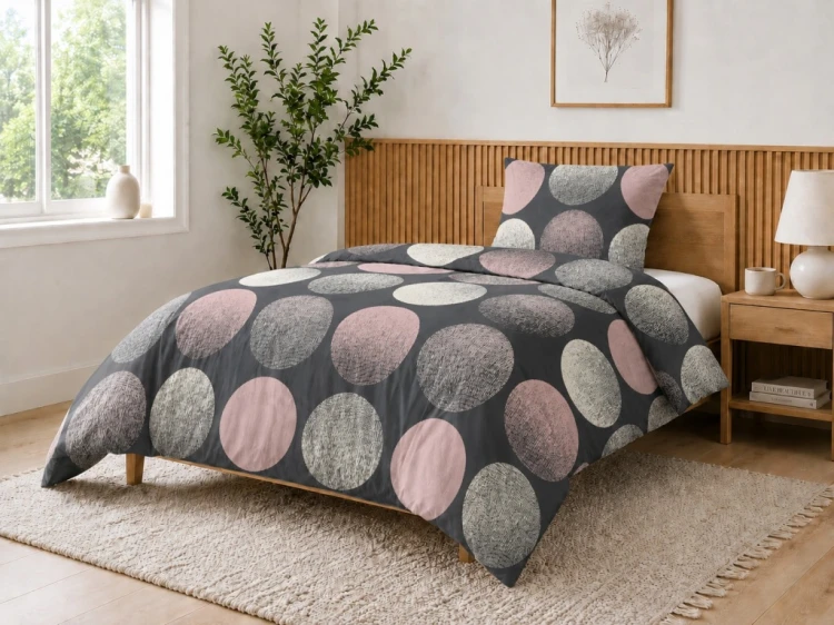 Komplet Pościeli Bawełnianej 220x200 100% Bawełna + 2 Poszewki