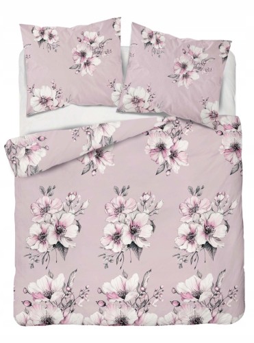 Komplet Pościeli Bawełnianej 220x200 Kwiaty 100% Bawełna + 2 Poszewki