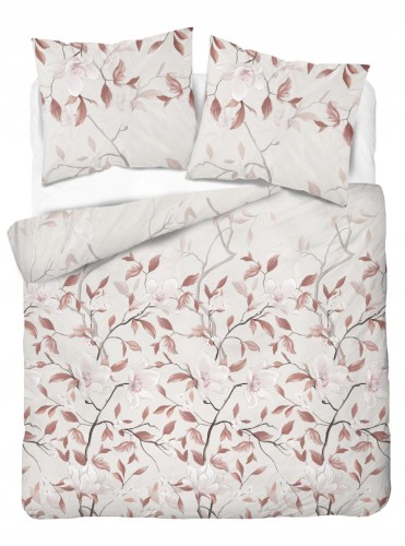 Komplet Pościeli Bawełnianej 220x200 Kwiaty 100% Bawełna + 2 Poszewki