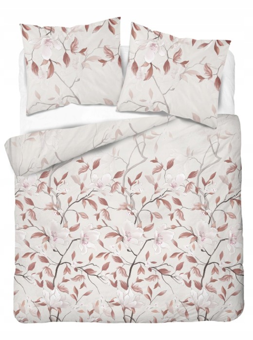 Komplet Pościeli Bawełnianej 220x200 Kwiaty 100% Bawełna + 2 Poszewki