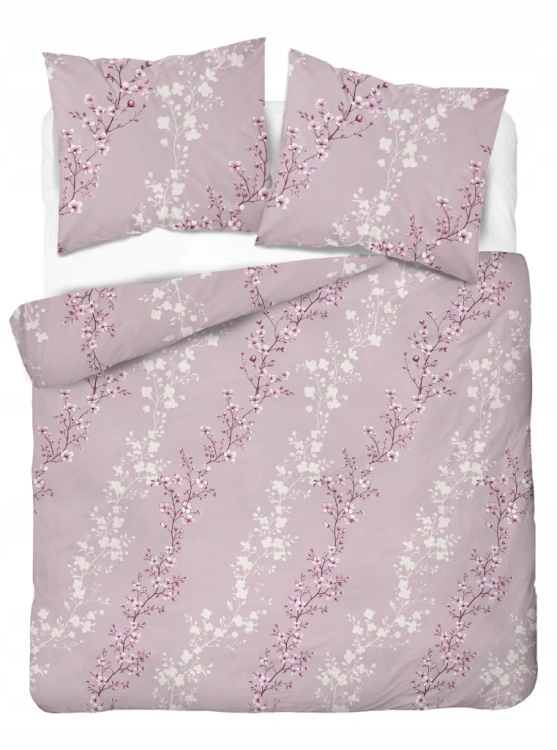 Komplet Pościeli Bawełnianej 220x200 Kwiaty 100% Bawełna + 2 Poszewki