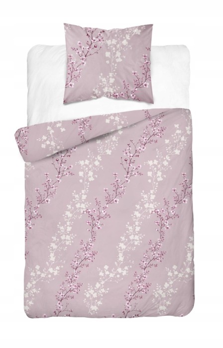 Komplet Pościeli Bawełnianej 220x200 Kwiaty 100% Bawełna + 2 Poszewki