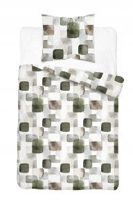 Pościel Bawełna Satynowa 160x200 + 2 Poszewki 70x80 Zamek