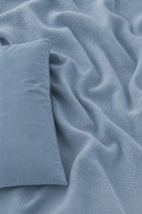 Pościel Muślinowa 100% Bawełna Niebieska 220x200 + 2 Poszewki 70x80