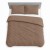 Pościel Muślinowa 100% Bawełna Mokka 160x200 + 2 Poszewki 70x80