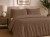 Pościel Muślinowa 100% Bawełna Mokka 220x200 + 2 Poszewki 70x80