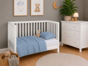Komplet pościeli muślinowej 90×120+40×60 Niebieski 100% bawełna