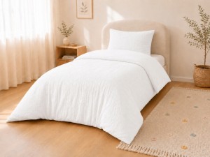 Pościel Niemowlęca Muślinowa 100% Bawełna 90x120 + Poszewka 40x60 Biała