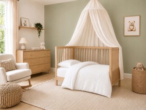 Pościel Niemowlęca Muślinowa 100% Bawełna 90x120 + Poszewka 40x60 Biała