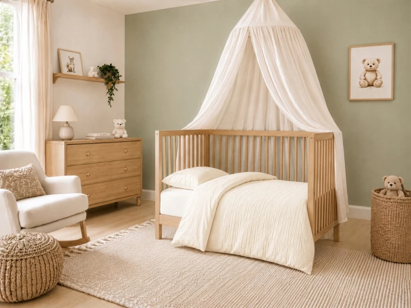 Komplet pościeli muślinowej 90×120+40×60 Kremowa 100% bawełna