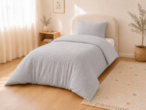Komplet pościeli muślinowej 90×120+40×60 Szara 100% bawełna