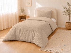 Pościel Niemowlęca Muślinowa 100% Bawełna 100x135 + Poszewka 40x60 beżowa