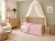 Komplet pościeli muślinowej 100x135+poszewka 40×60 Różowa 100% bawełna