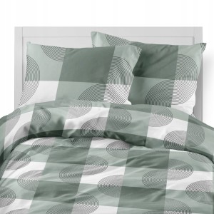 Pościel flanelowa 220x200 2X 70x80 100% bawełna KRATA