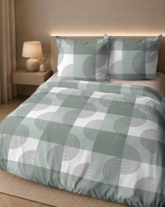 Pościel flanelowa 220x200 2X 70x80 100% bawełna KRATA