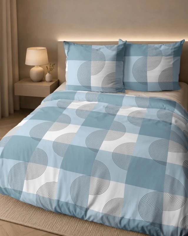 Pościel flanelowa 220x200 2X 70x80 100% bawełna KRATA