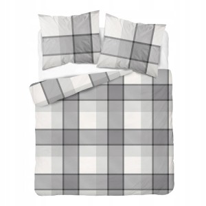 Pościel flanelowa 160x200 2X 70x80 100% bawełna KRATA